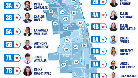 Chicago School Board Candidates Map